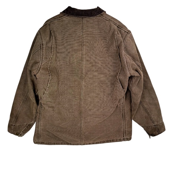 Vintage Carhartt Blanket Lined Chore Barn Jacket C02CHT Coat Brown Sz Large - Picture 2 of 16